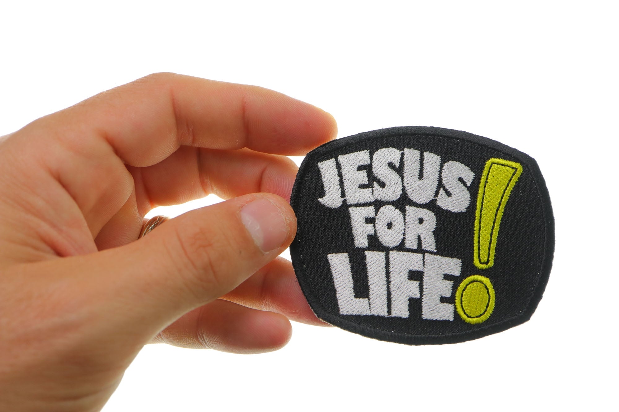 Jesus For Life Patch - A Bold Expression of Everlasting Faith (  4 x 3 inches )