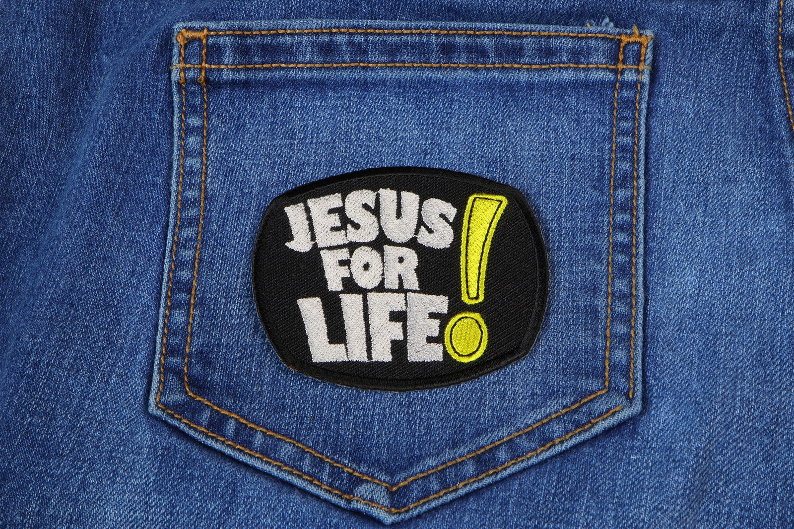 Jesus for Life Embroidered Patch actual product photo 3