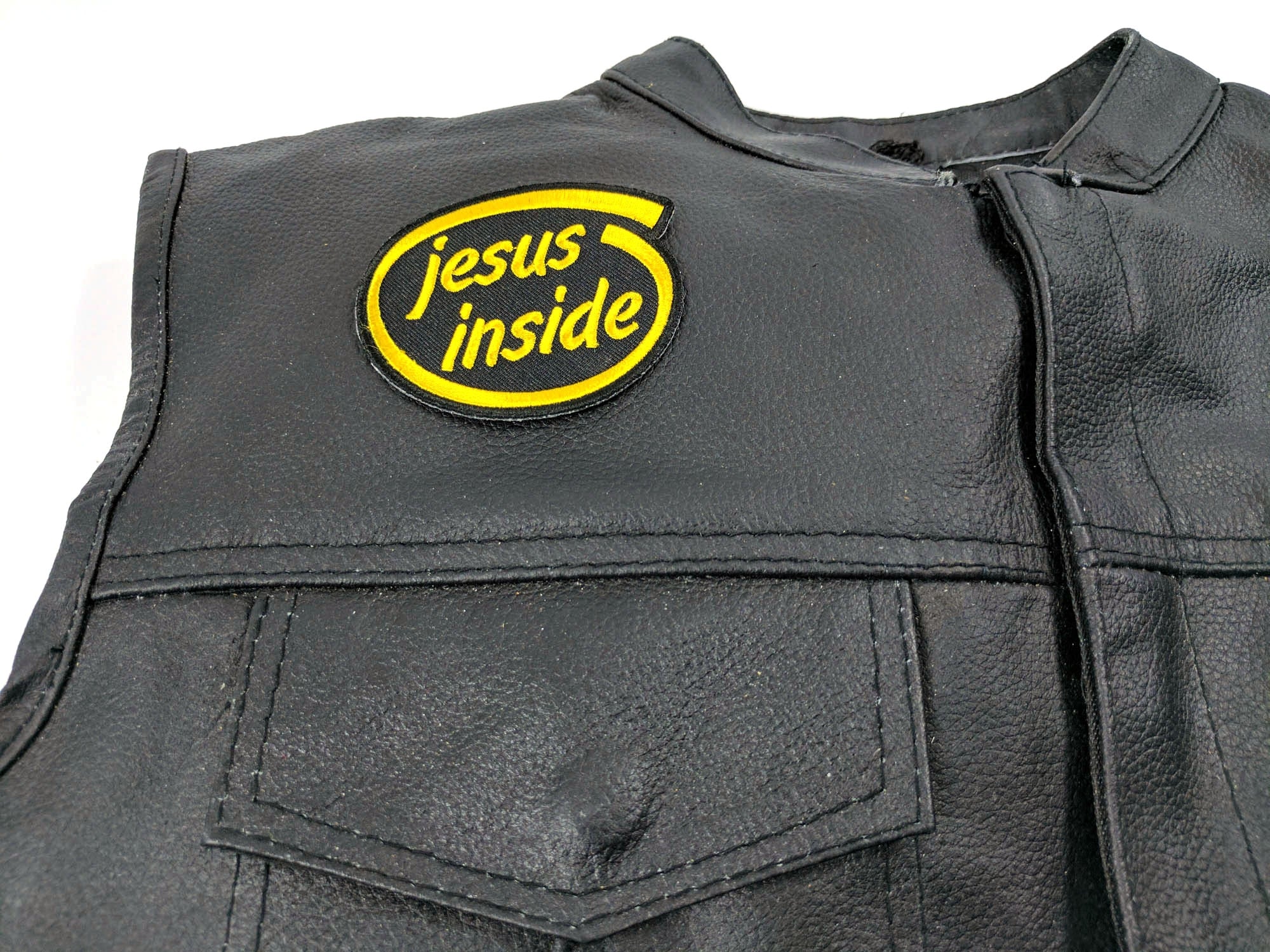Jesus Inside Christian Patch - A Bold Expression of Everlasting Faith ( 3 x 3 inches )