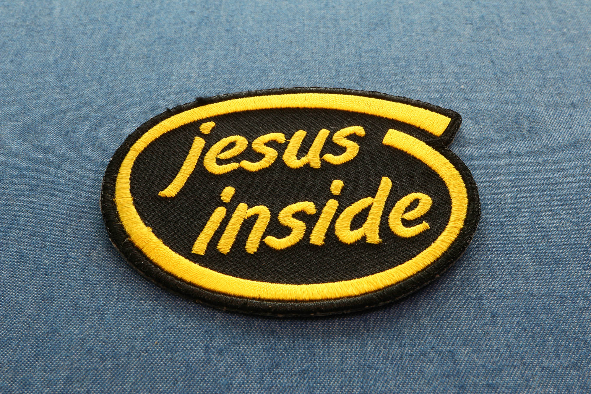 Jesus Inside Christian Patch - A Bold Expression of Everlasting Faith ( 3 x 3 inches )
