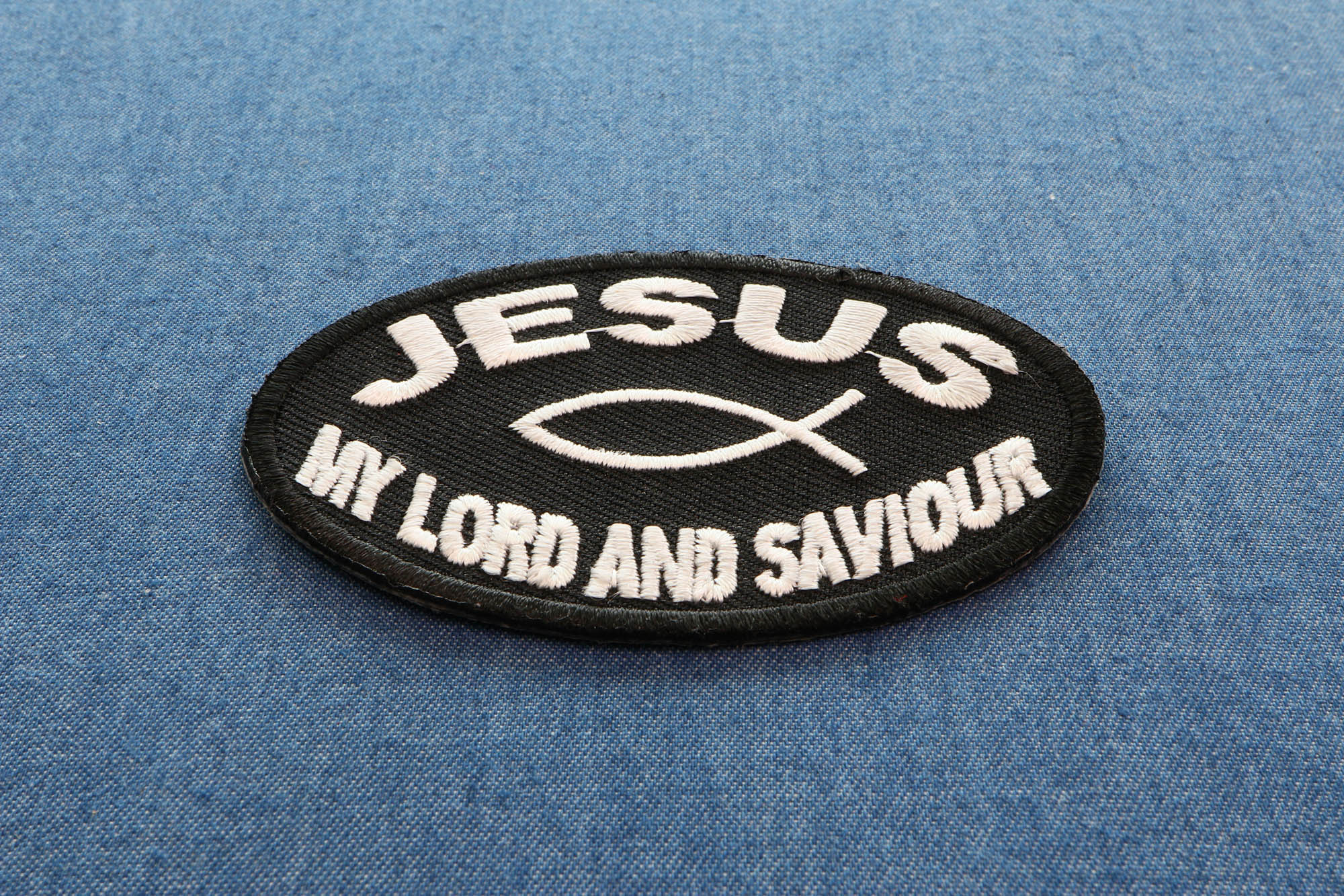 Jesus My Lord and Savior Patch - Powerful Christian Message for Apparel ( 3 x 2 inches )