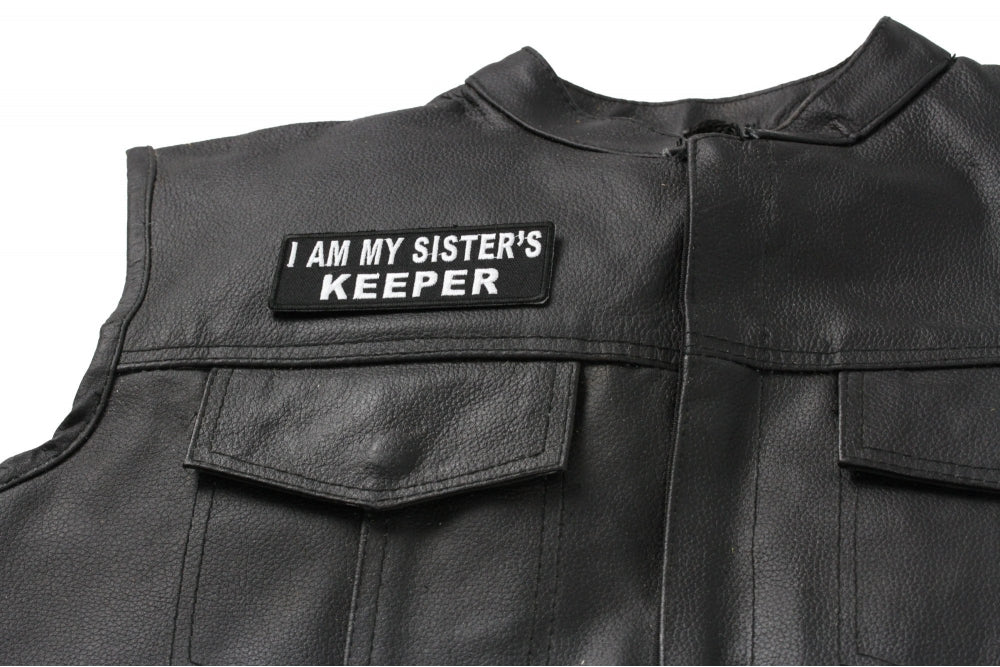 I Am My Sister's Keeper Embroidered Patch stitching detail