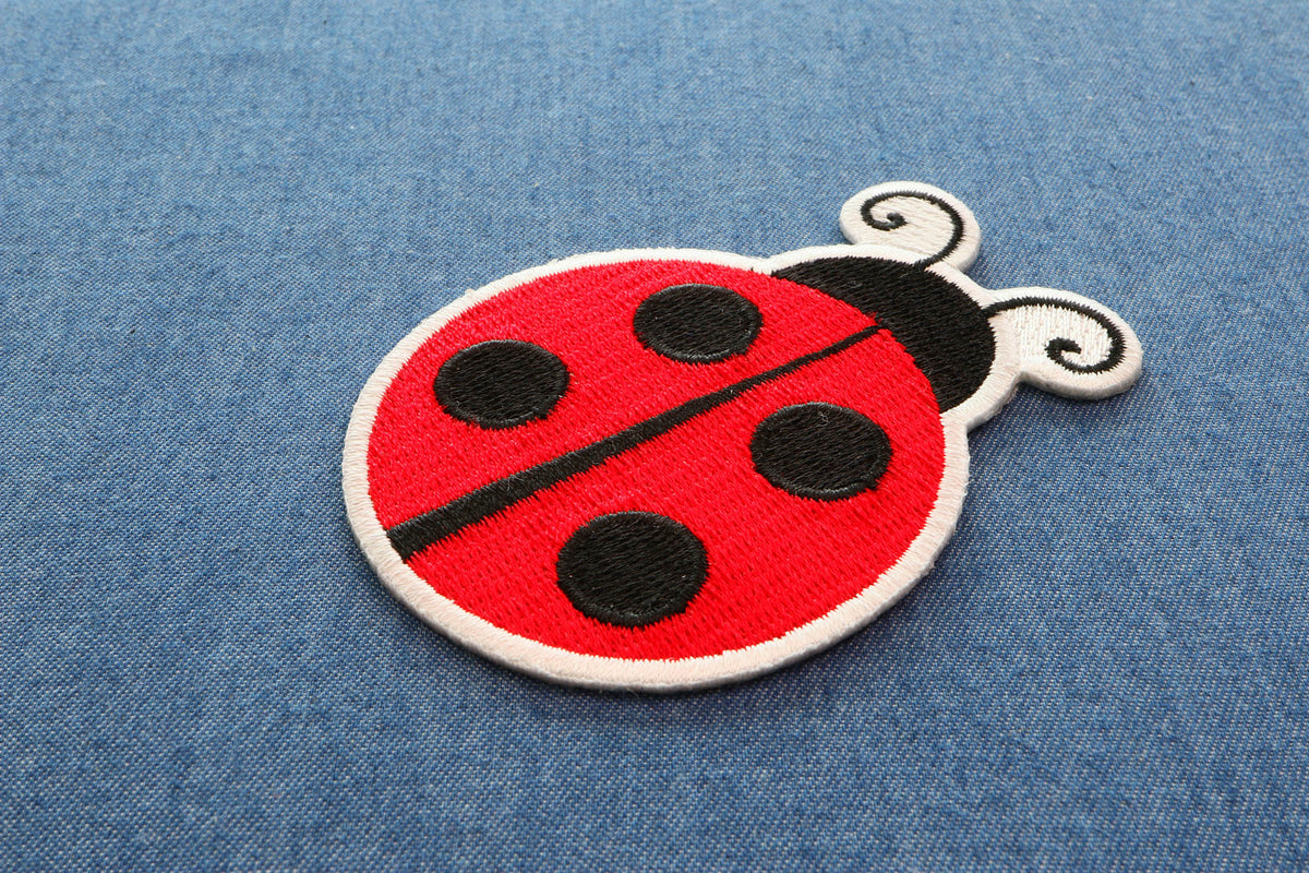 Ladybug Embroidered Patch stitching detail