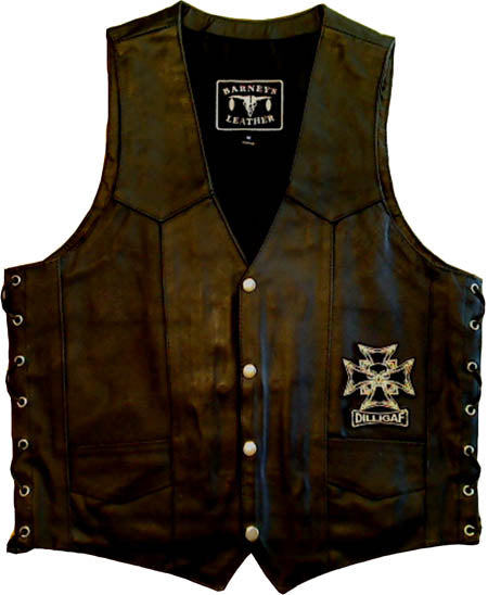 Dilligaf Skull and Cross Patch – Embroidered Iron-On Patch ( 4 x4 inches )