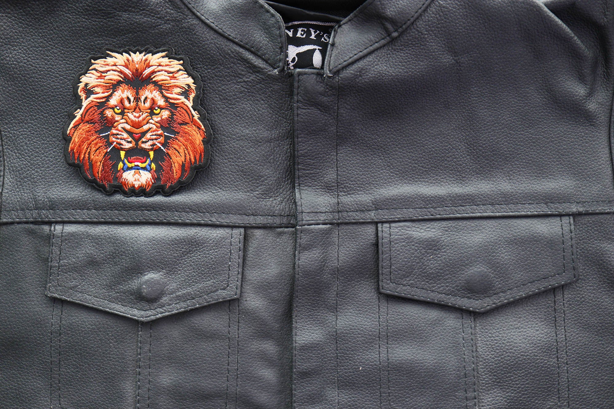 Lion Stare Patch – Bold Embroidery Iron - on -patch (  4 x 4 inche )