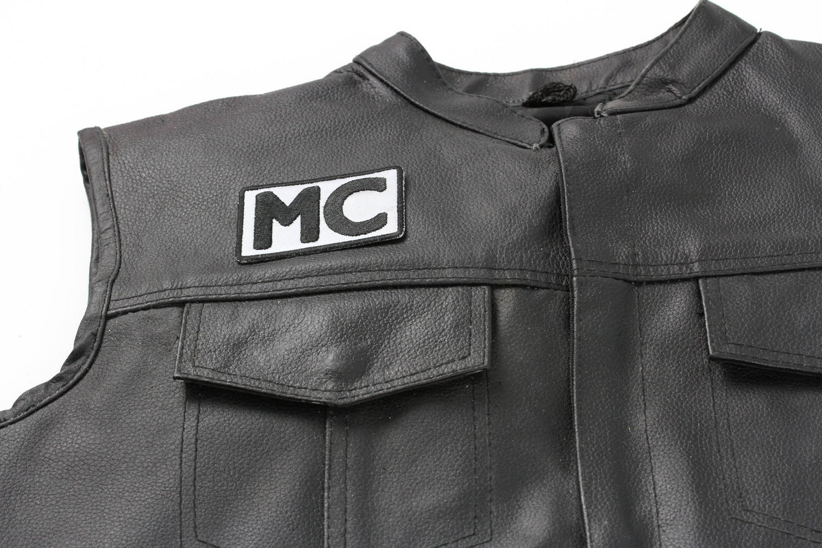 Reflective MC Embroidered Patch reverse and construction view