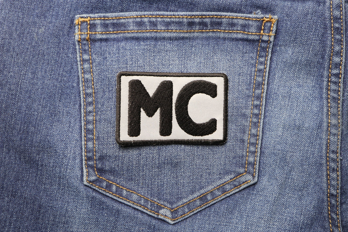 Reflective MC Embroidered Patch apparel application view