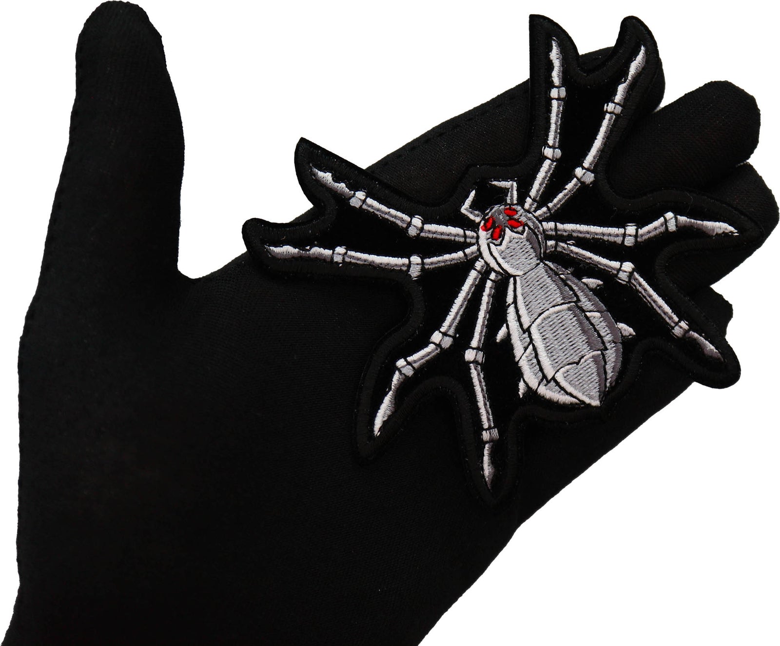 Mechanical Spider Embroidered Patch apparel application view