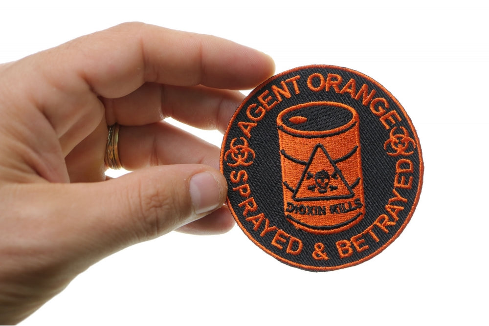 Agent Orange Sprayed and Betrayed Embroidered Patch apparel application view