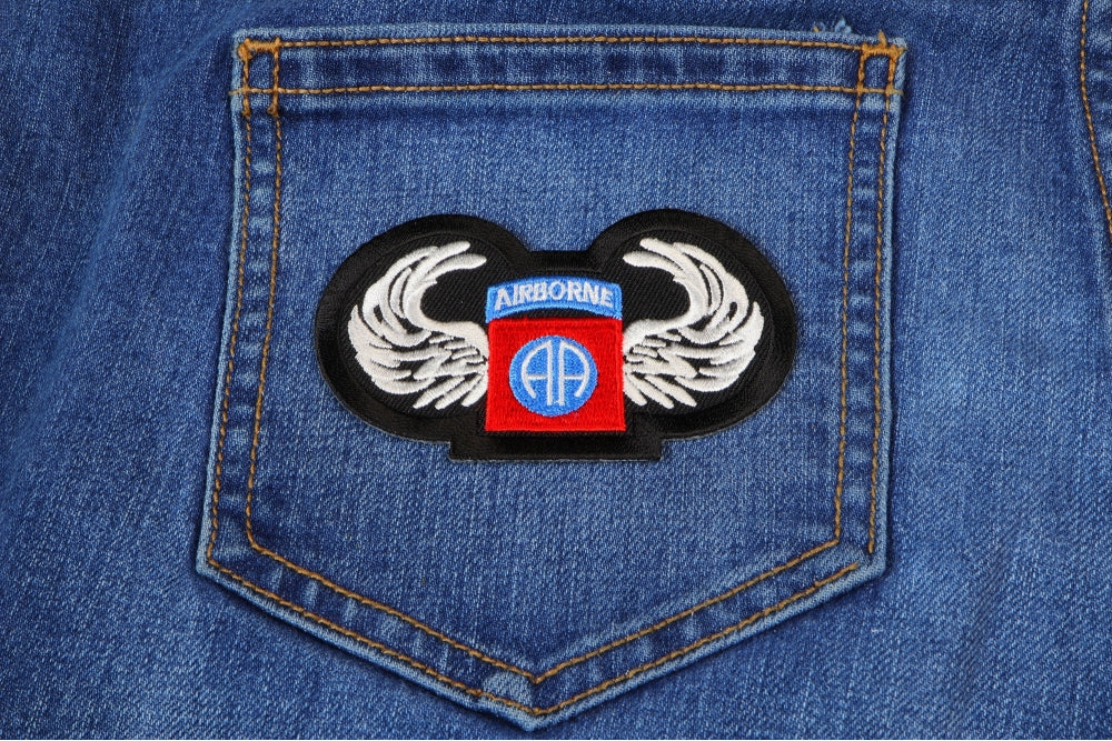 Classic Airborne AA Embroidered Patch stitching detail