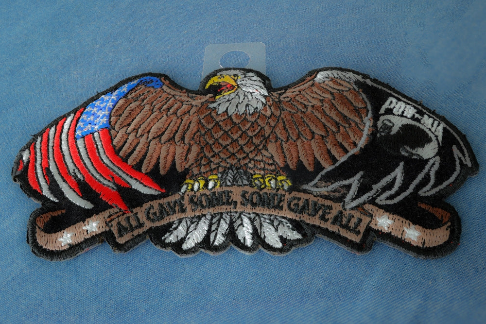 American Flag Eagle Embroidered Patch apparel application view