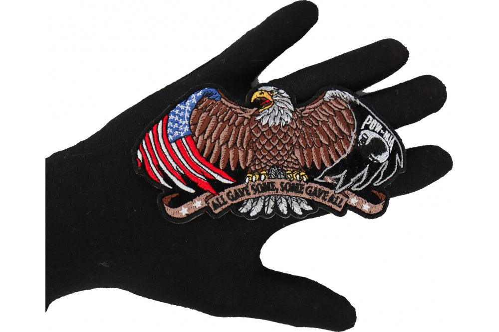 American Flag Eagle Embroidered Patch stitching detail