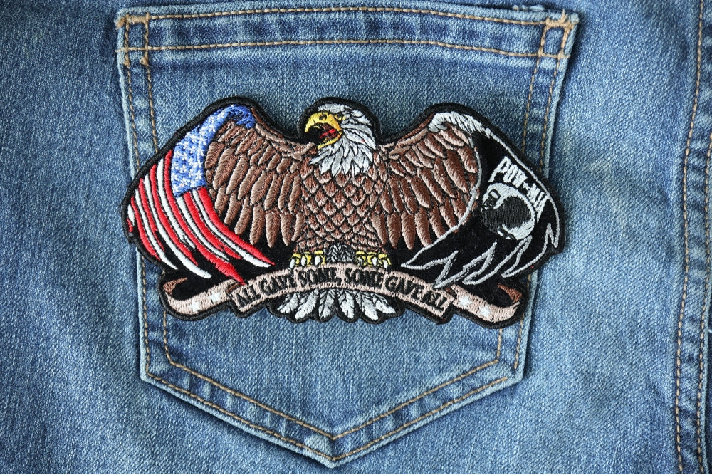 American Flag Eagle Patch – Jacket back Embroidered Patches  5x 6 inches