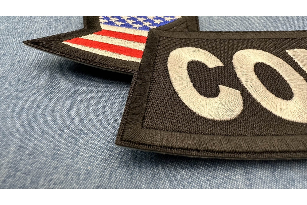 Combat Vet Embroidered Patch stitching detail