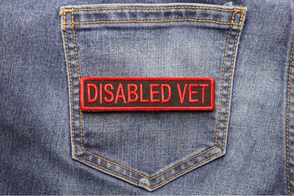 Disabled Vet Embroidered Patch apparel application view