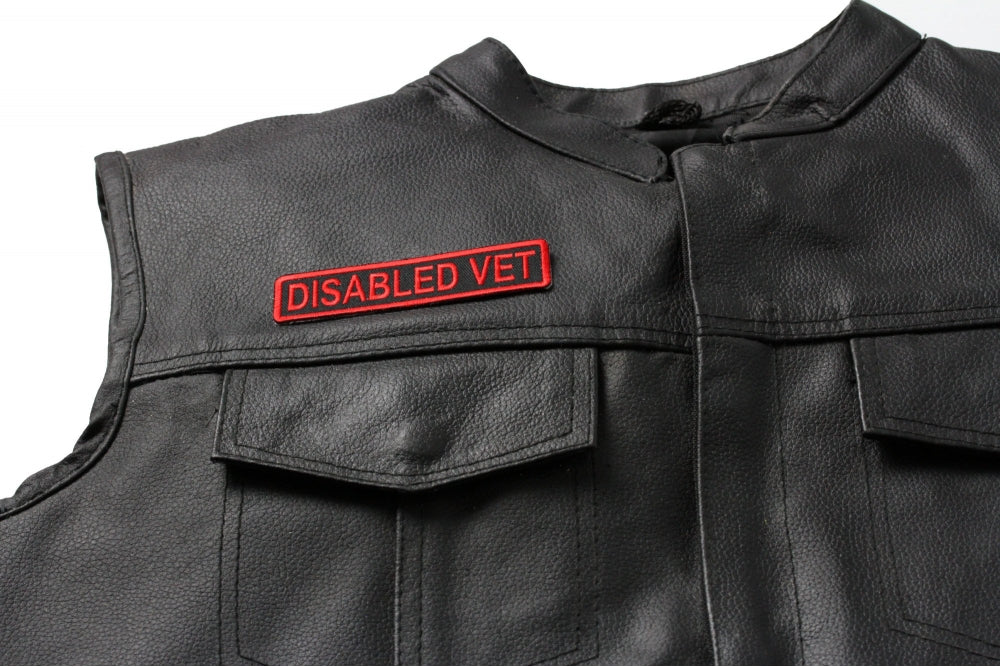 Disabled Vet Embroidered Patch stitching detail