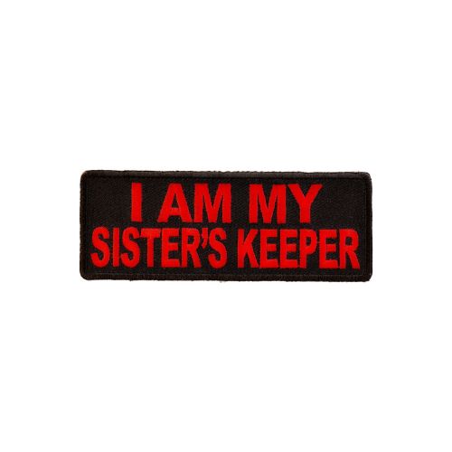 Sister's Keeper Red Embroidered Patch
