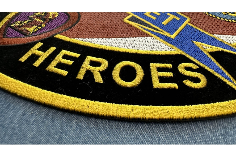 Never Forget Patch In Memory of Fallen Heroes ( 5 x 5 inches )