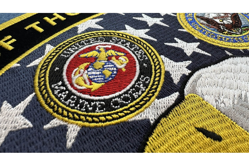 Never Forget Patch In Memory of Fallen Heroes ( 5 x 5 inches )