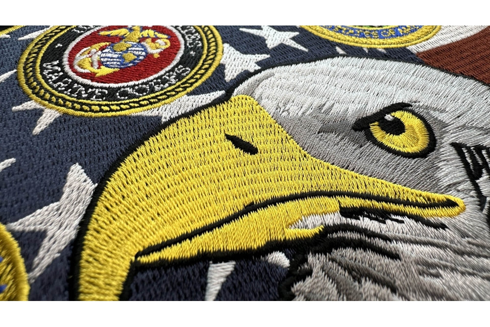 Never Forget Patch In Memory of Fallen Heroes ( 5 x 5 inches )