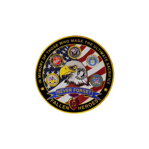 Never Forget Fallen Heroes Embroidered Patch