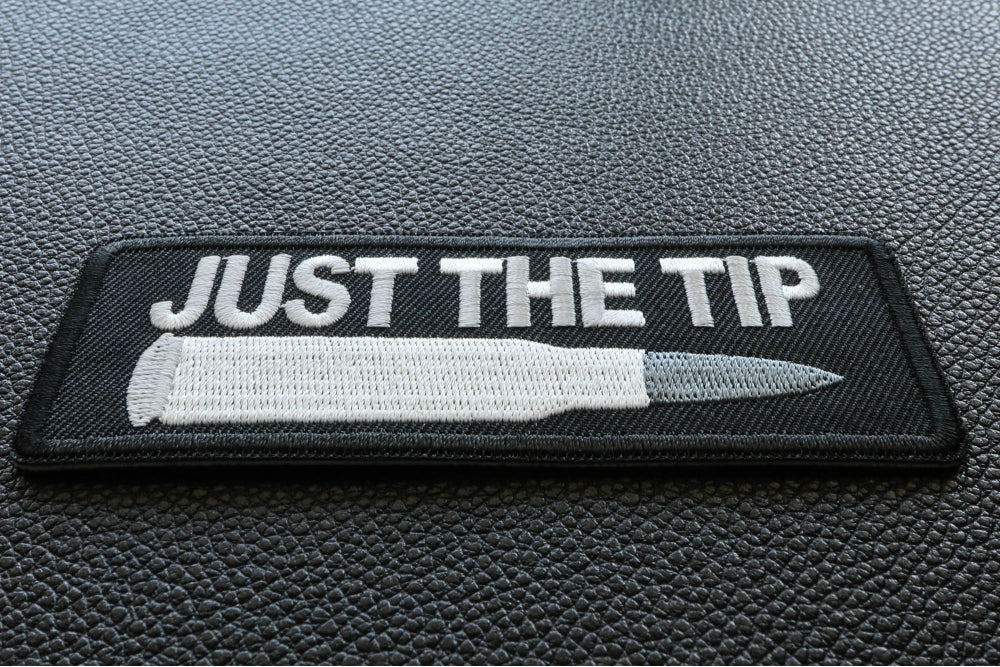 Just the Tip Bullet Embroidered Patch shown for scale