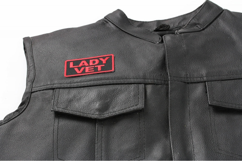 Lady Vet Embroidered Patch stitching detail