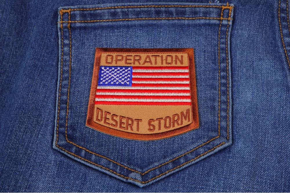 Operation Desert Storm Embroidered Patch stitching detail