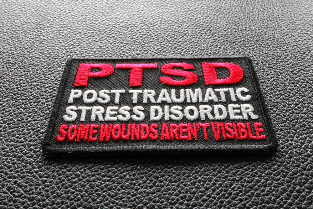 PTSD Patch For Vets - Some Wounds Are Not Visible (  3 x 2 inches )