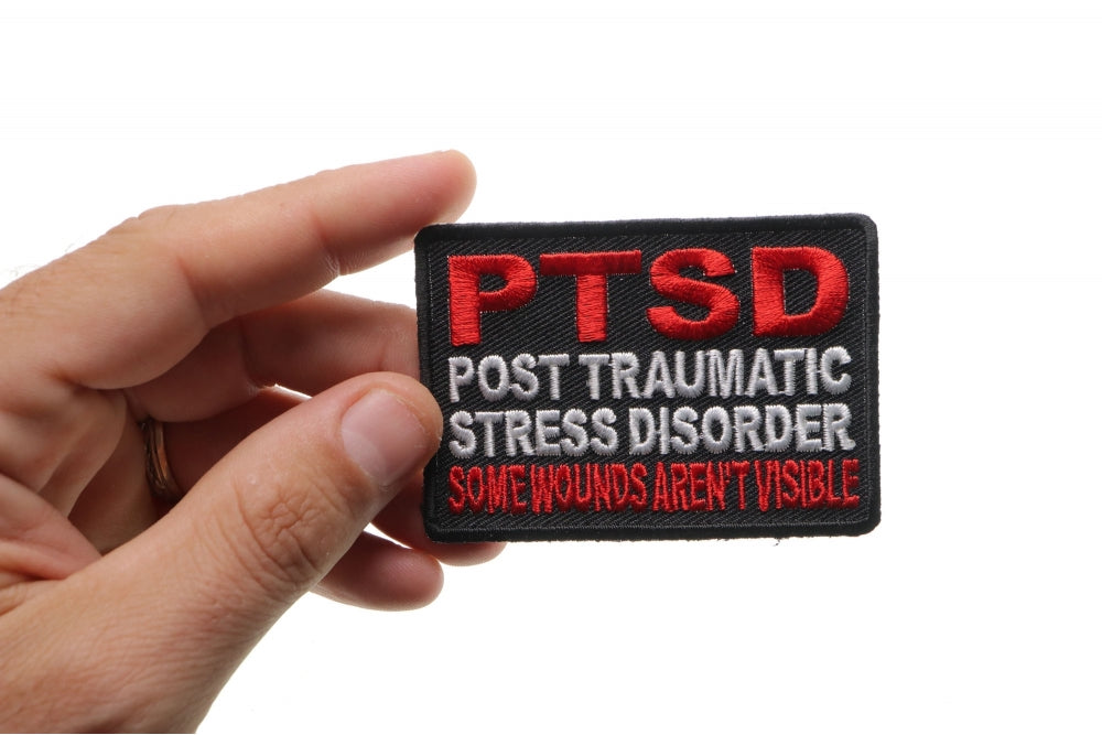 PTSD Some Wounds Are Not Visible Embroidered Patch actual product photo 3