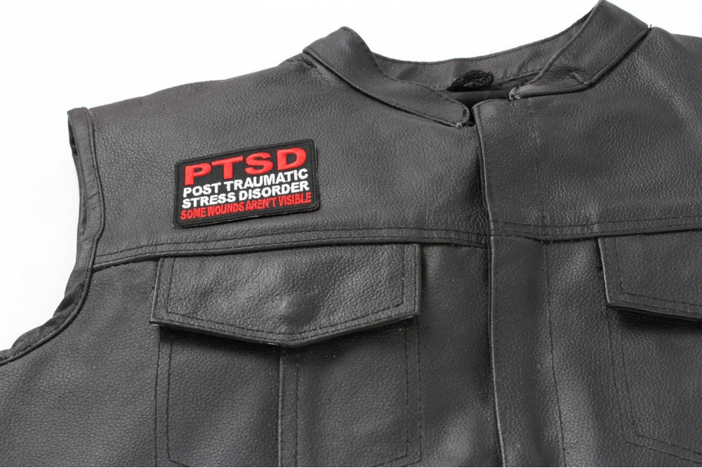 PTSD Some Wounds Are Not Visible Embroidered Patch actual product photo 5