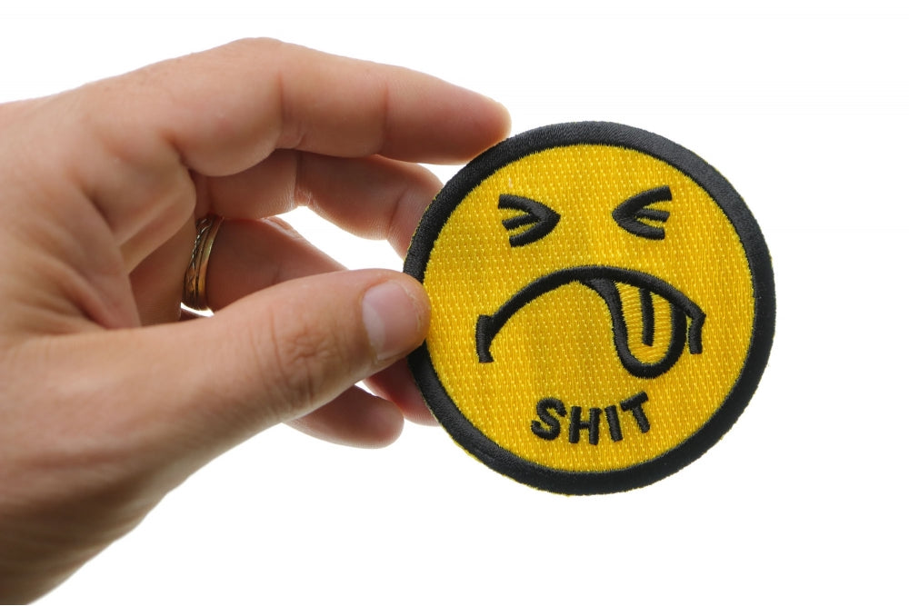 Shit Happens Patch – Humorous Embroidered Iron-On Patch for Jackets & Gear ( 3.5 x 2 inche )
