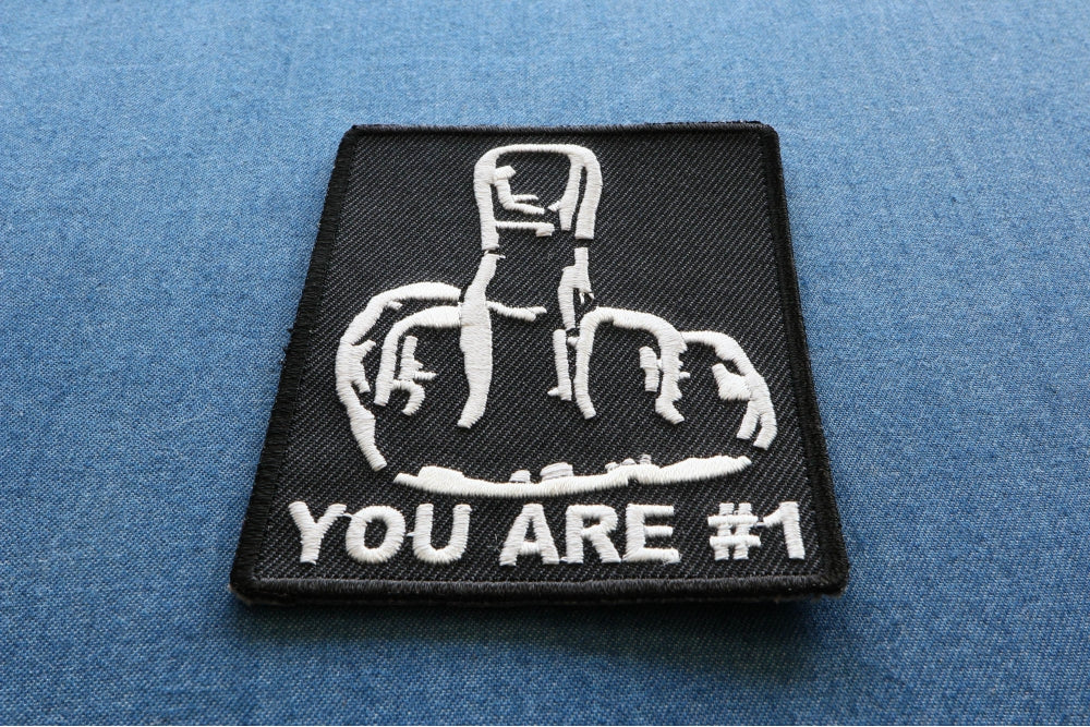 You're Number 1 Middle Finger Patch – Bold Iron-On Embroidered Patch ( 5 x 5 inche )