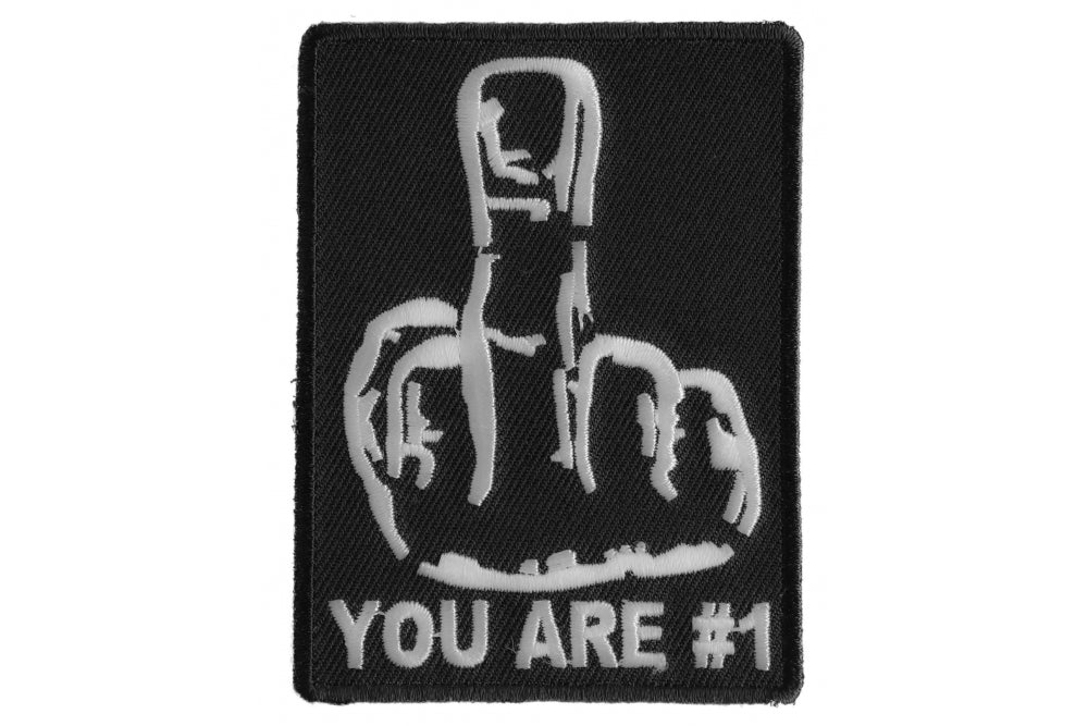 Number 1 Middle Finger Embroidered Patch product image 1