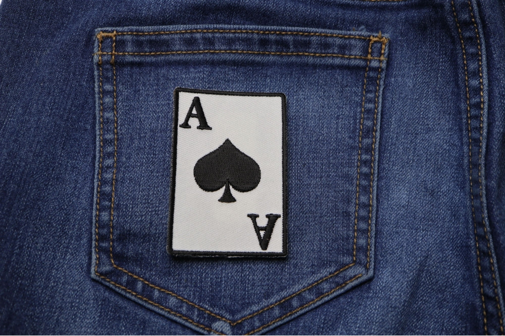 Ace of Spades Embroidered Patch apparel application view