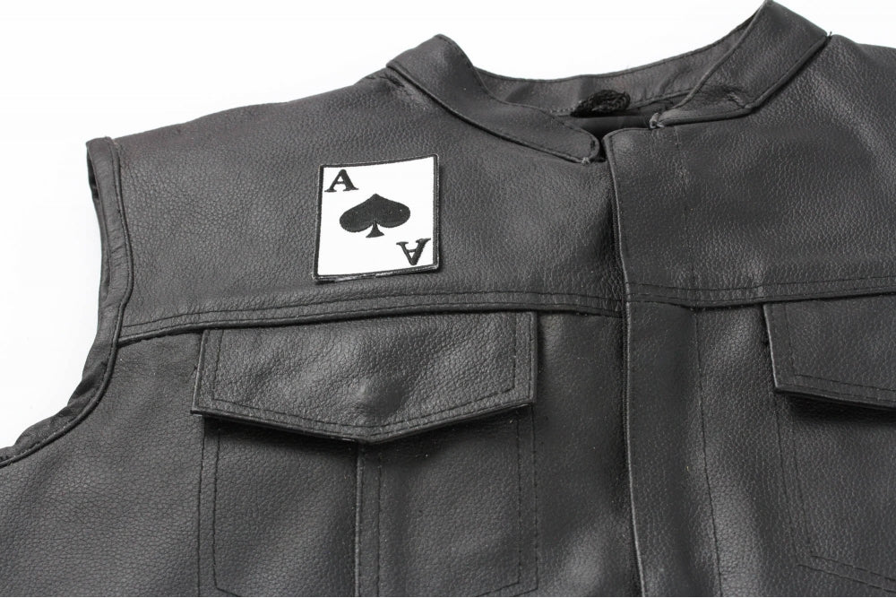 Ace of Spades Embroidered Patch stitching detail