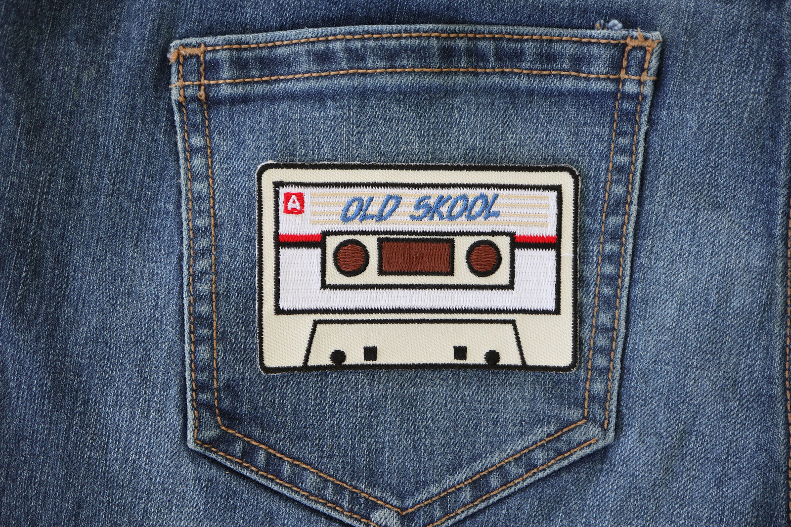 Old Skool Radio Cassette Embroidered Patch product image 5