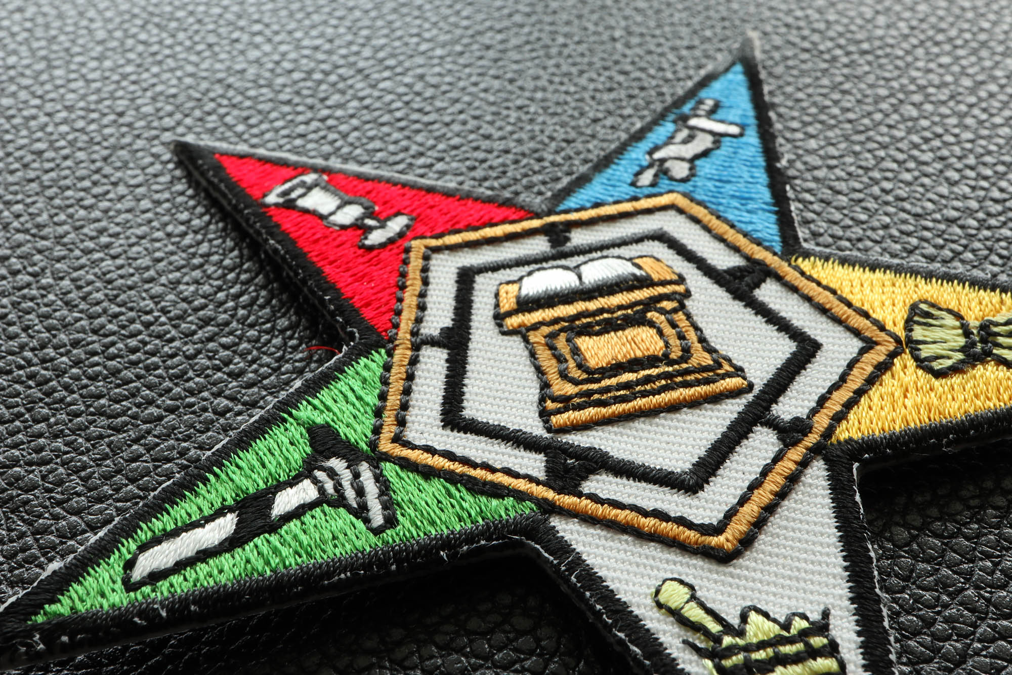 Eastern Star Mason Patriotic Iron-On Patch ( 4 x 4 inches )