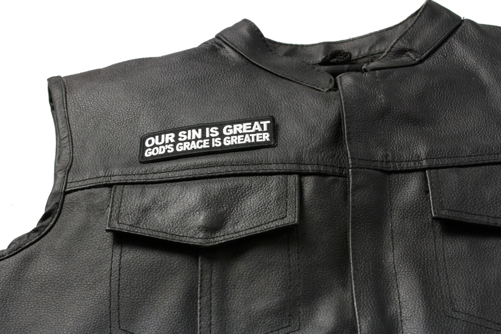 God's Grace Is Greater Embroidered Patch