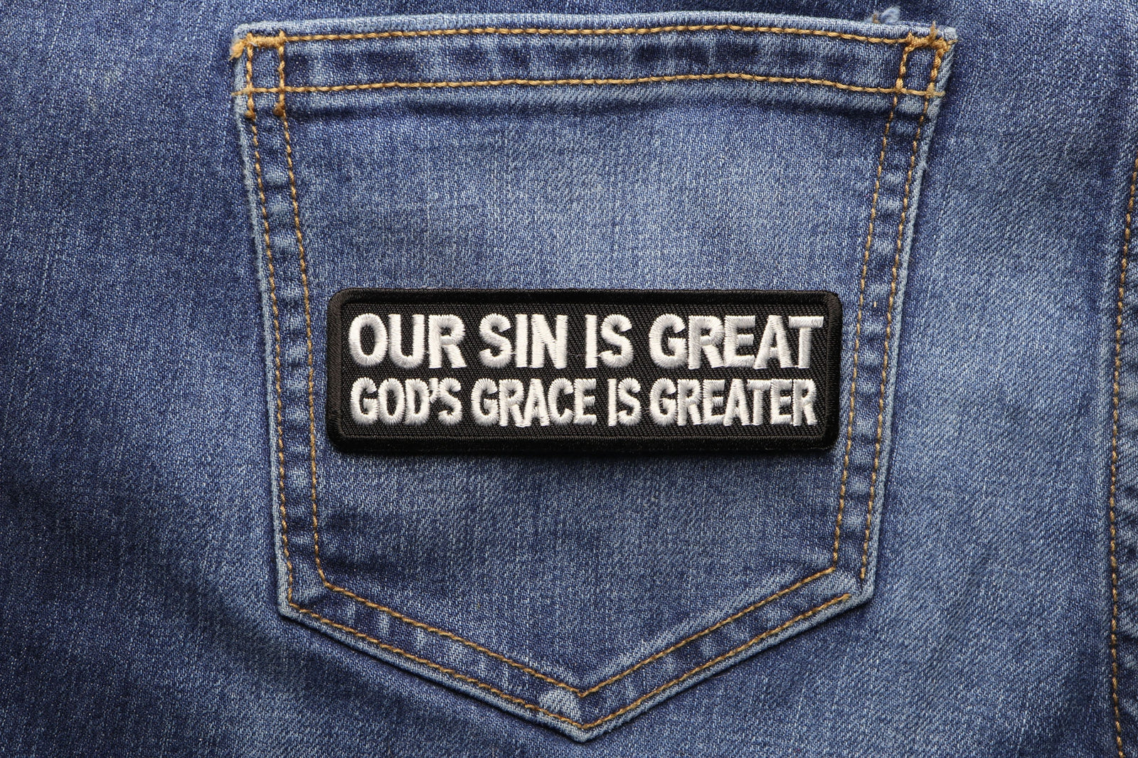 God's Grace Is Greater Embroidered Patch product image 4