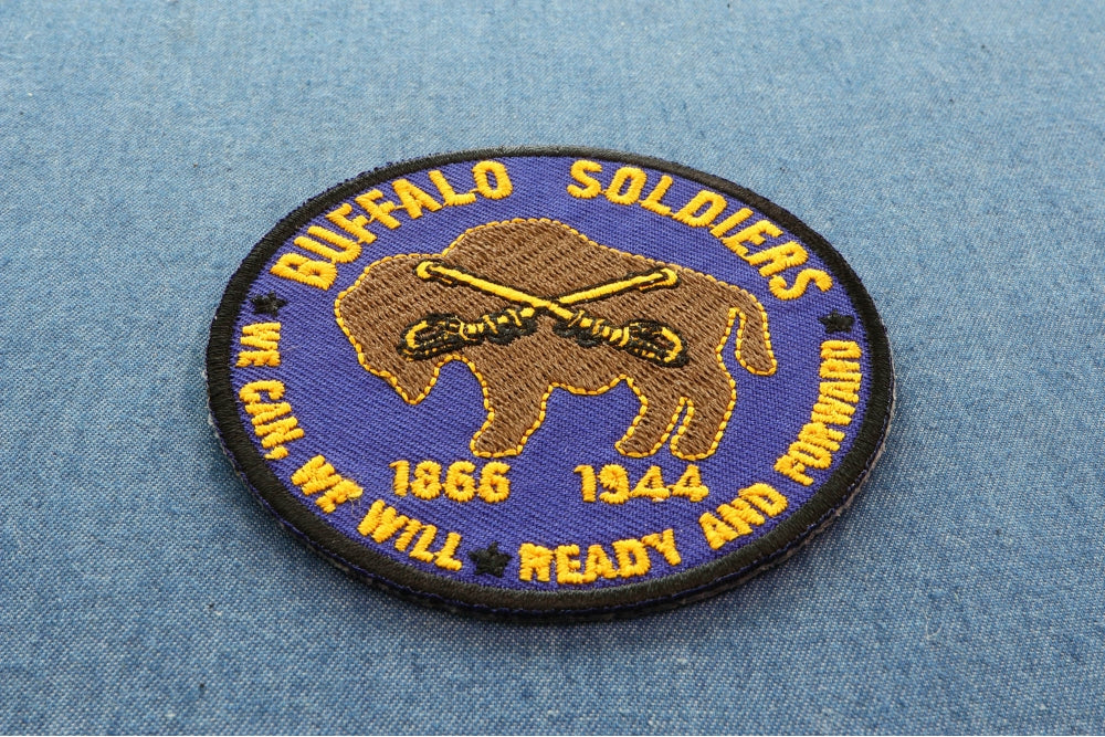 Buffalo Soldiers We Can We Will Embroidered Patch reverse and construction view