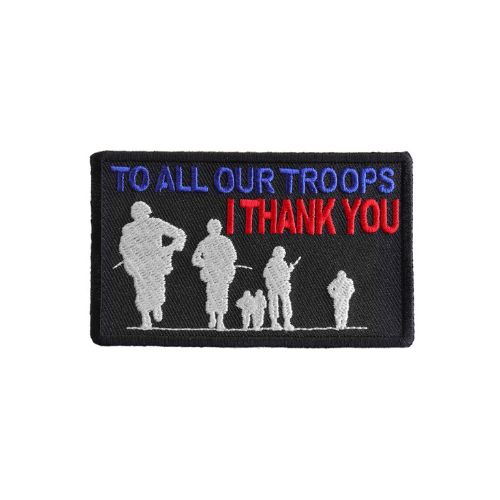 Thank You Troops Patriotic Embroidered Patch product image 1