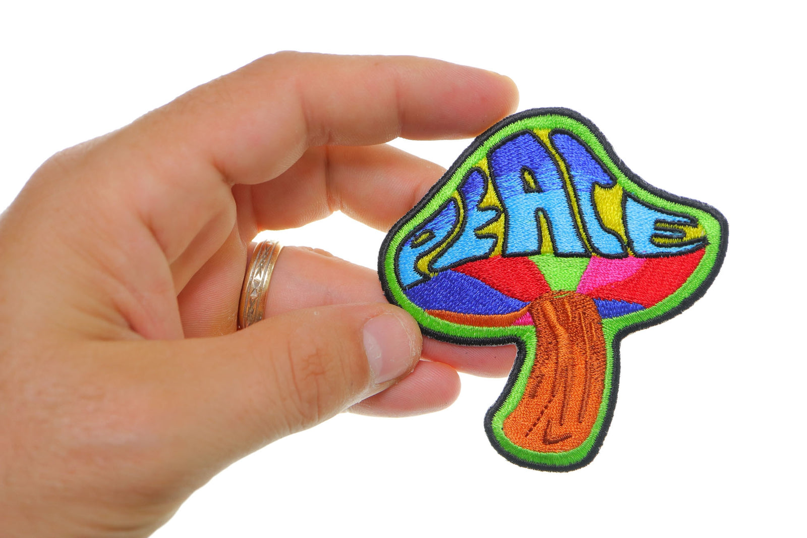 Peace Mushroom Embroidered Patch product image 2