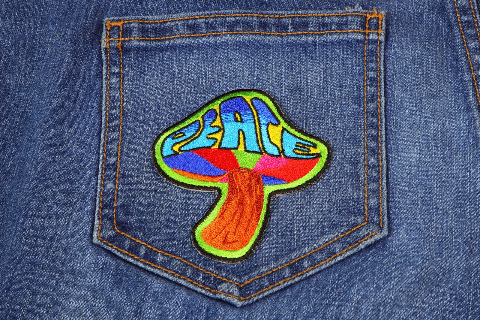 Peace Mushroom Embroidered Patch product image 4