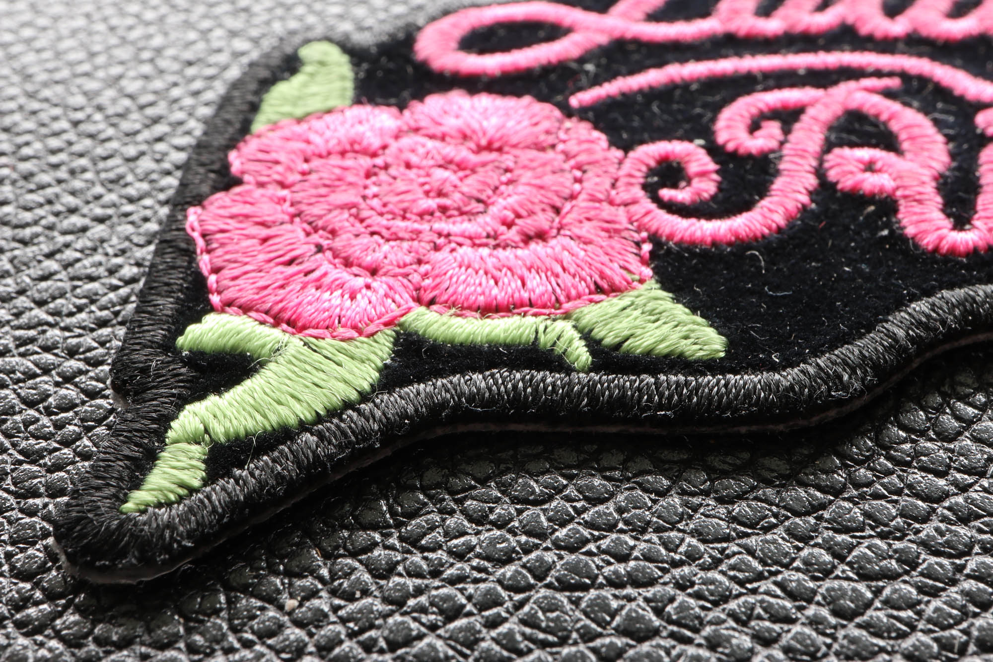 Pink Lady Rider Rose Biker Patch ( 3 x 2.5 inche )