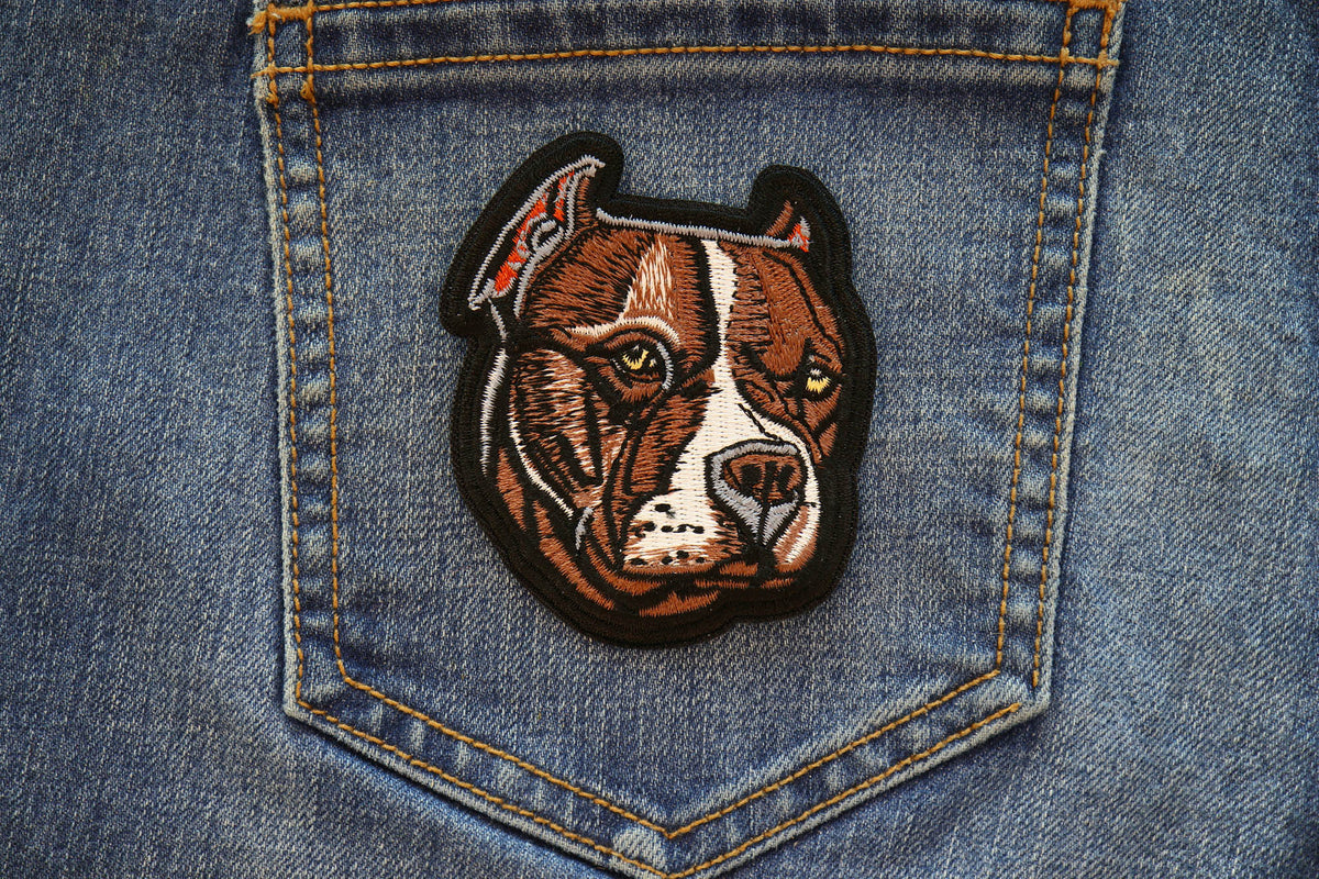 Pitbull Dog Embroidered Patch additional product view