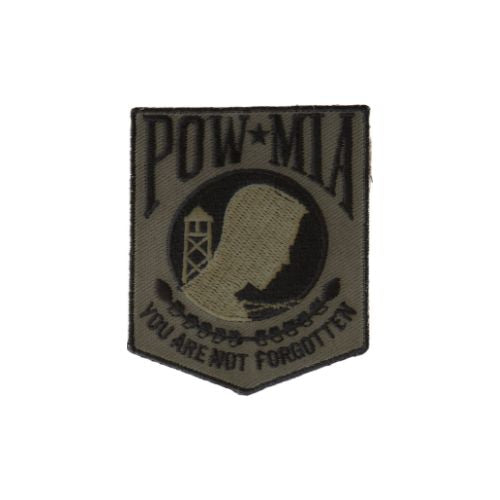 POW MIA Subdued Green Embroidered Patch front product view