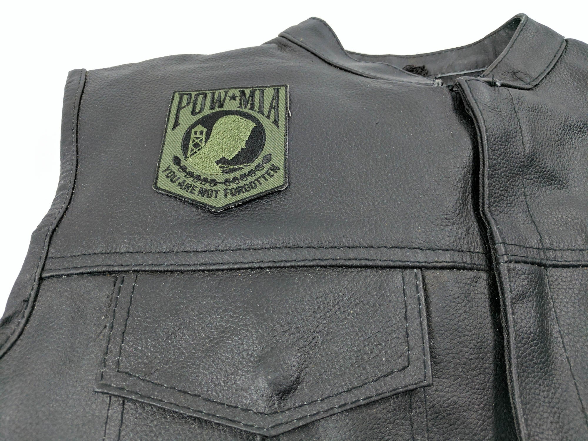 POW MIA Subdued Green Patch  (  3 x 3 inches )