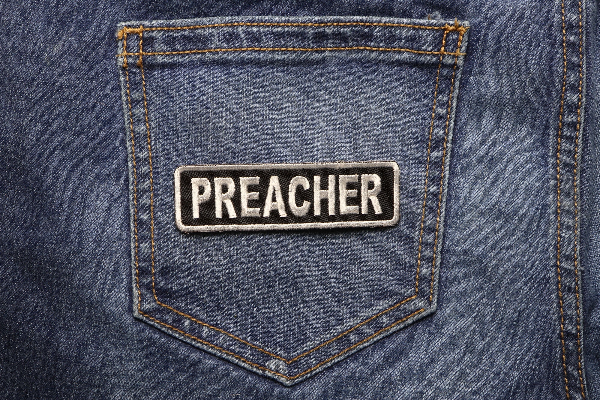 Preacher Patch - A Powerful Christian Symbol of Faith ( 3 x 2 inches )