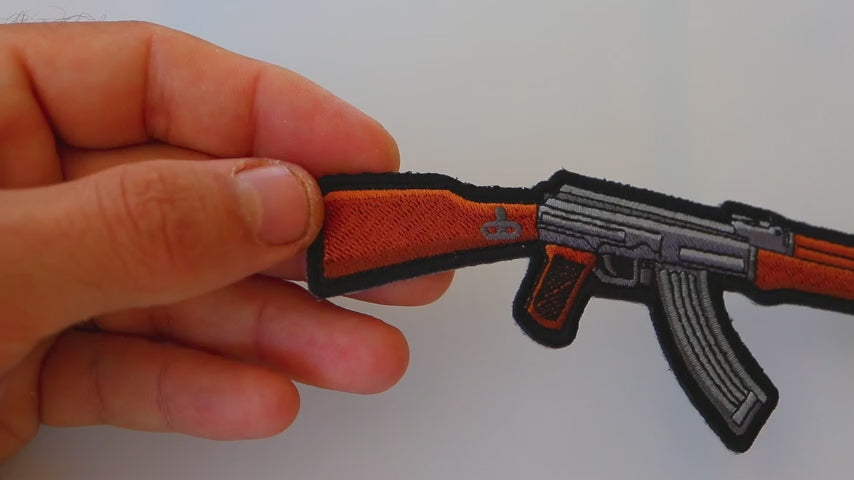 AK-47 Rifle Embroidered Patch product video